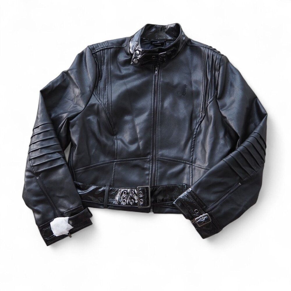 The Batman x Hot Topic Selina Kyle Catwoman Faux Leather Moto Jacket Women's 2X